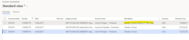 MS Dynamics 365 Finance One Version 10.0.29