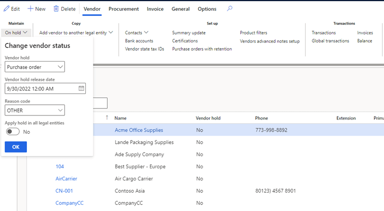 MS Dynamics 365 One Version SCM