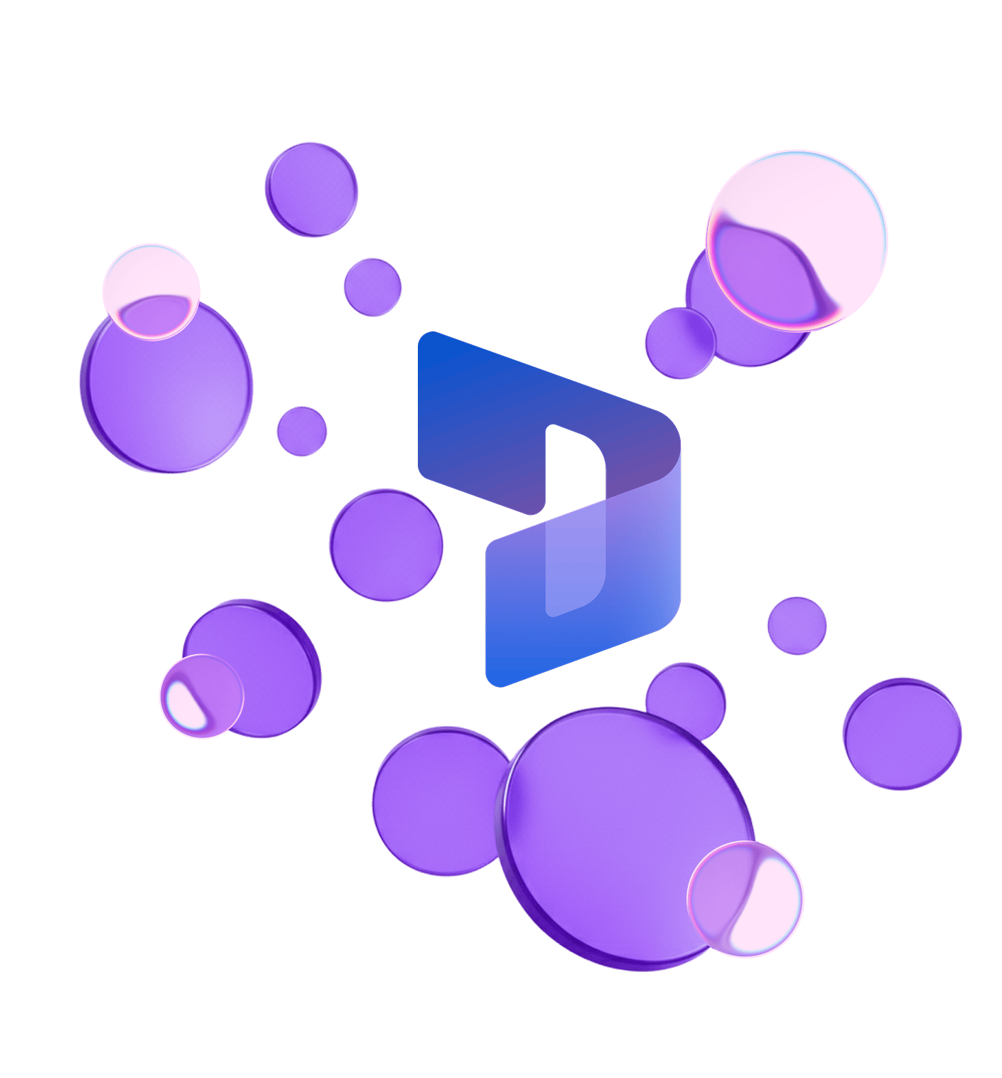 Microsoft Dynamics 365 platform illustration representing ERP and CRM solutions