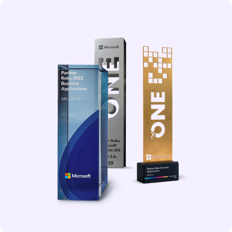 Microsoft Partner of the Year awards presented to XPLUS, recognizing excellence in Dynamics 365 business applications.