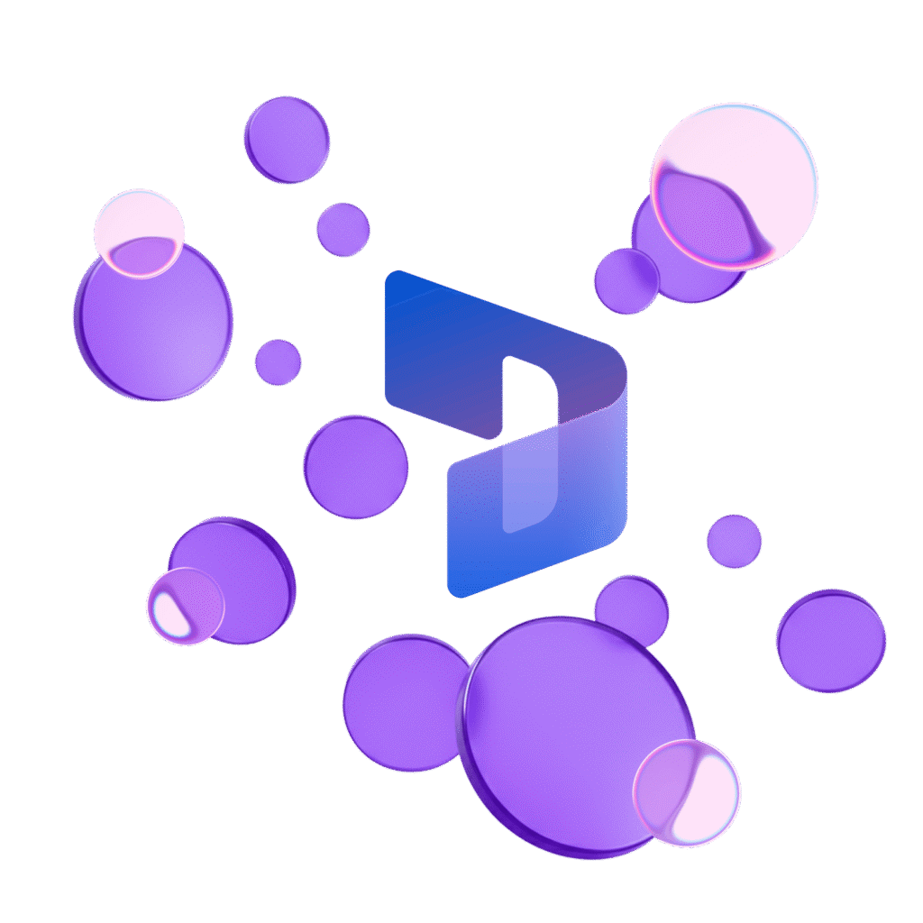Microsoft Dynamics 365 platform illustration representing ERP and CRM solutions
